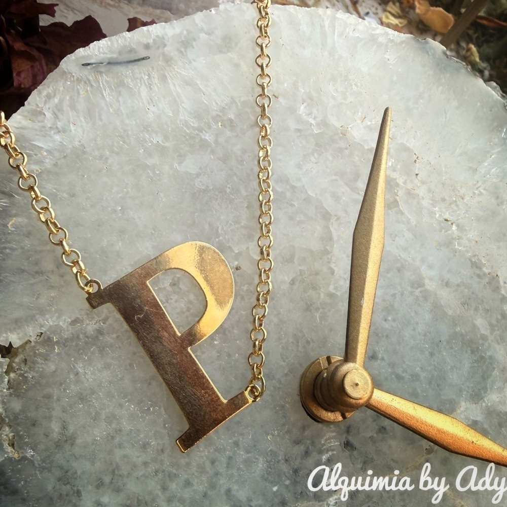 Gold Letter P Necklace • Clean Beauty Edit